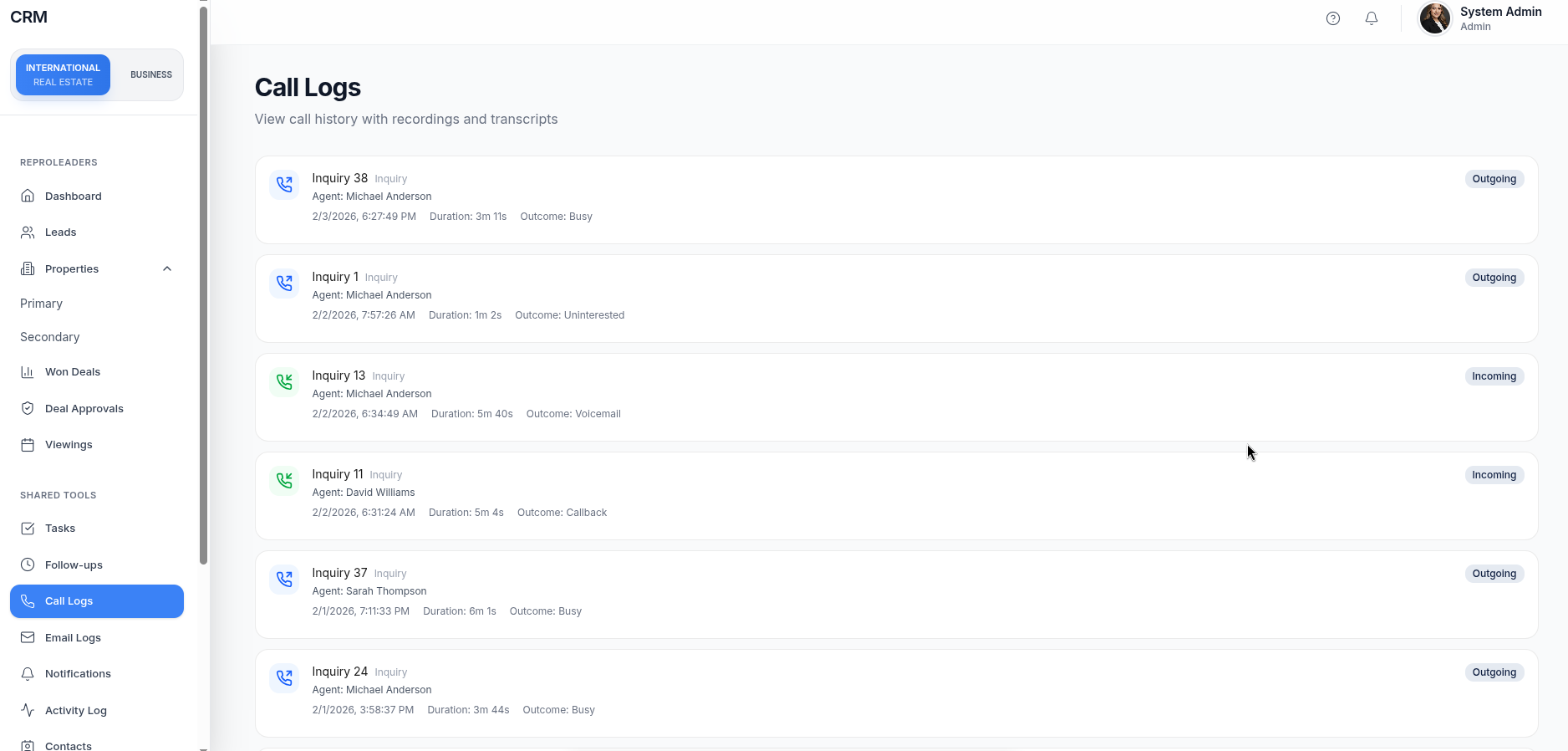 CRM deal pipeline and reporting